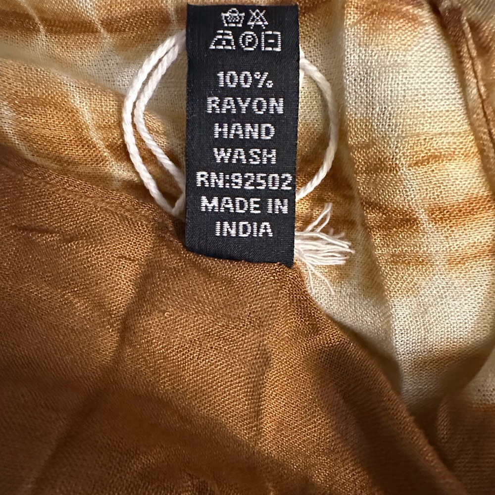 Elegant Yellow and Brown Scarf.  BL/RD14.   225096 - Picture 4 of 4